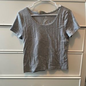 Gray T-shirt short sleeve